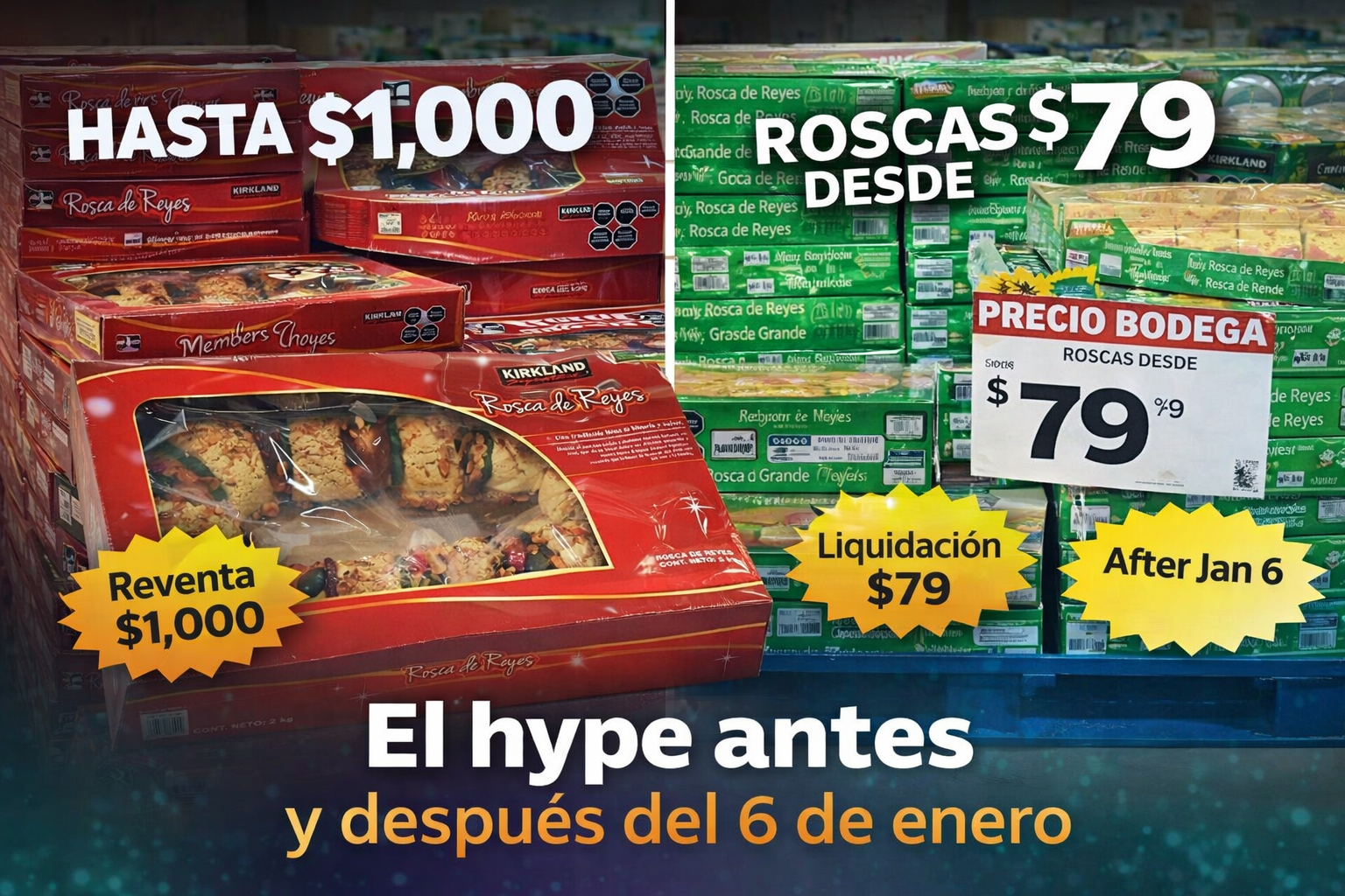 De costar $1,000 a rematarse en $79: el extraño negocio de las roscas de Reyes después del 6 de enero